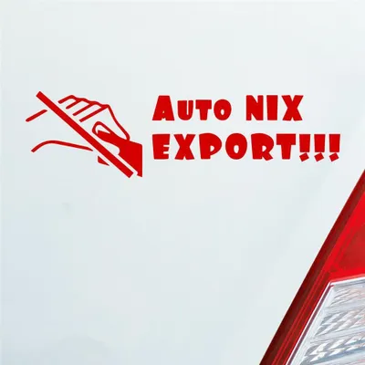 Produktbild von Auto Aufkleber Auto nix Export Verkauf Scheibe 12x3 cm Rot Sticker Heckscheibenaufkleber