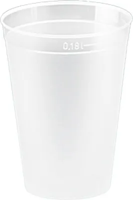 Produktbild von 960 Mehrweg Light Trinkglas gefrostet 0,18 l Polypropylen 180 ml