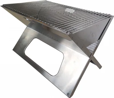 Produktbild von BBQNovation XXL tragbarer Notebook-Grill/Klappgrill/Picknickgrill/zusammenklappbar aus Edelstahl, für mindestens 8-10 Personen geeignet