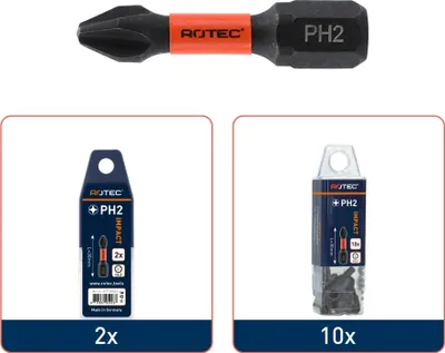 Produktbild von - IMPACT - Schraubenbit - PH 3 - L=30 - C6.3 - BASIC (10 Stück) - EU -