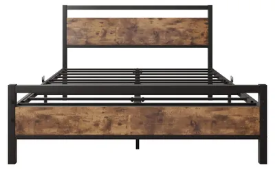 Productafbeelding van Metalen platformbedframe, 120 x 200 cm, zwart, voor de slaapkamer