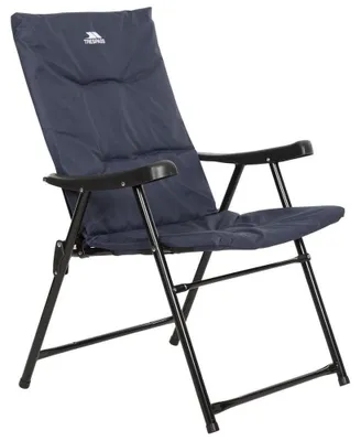 Productafbeelding van Trespass inklapbare tuinstoel, marineblauw - comfortabele campingstoel met schuimvulling