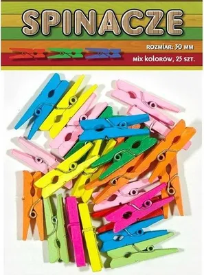 Produktbild von Holzklammern Bunt 25 Stück 3cm