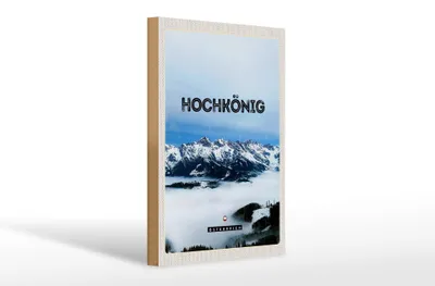 Produktbild von Holzschild Reise 20x30cm Ausblick auf Hochkönig Berge Winter