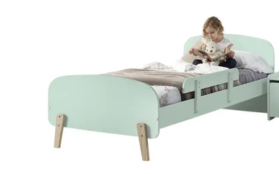Produktbild von Kinderbett 90x200 mit Bettgitter - mintgrün