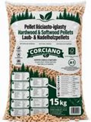 Zdjęcie produktu dla Pellet drzewny Corciano Opał zimowy Paleta 900 kg MIX Brzoza + Sosna