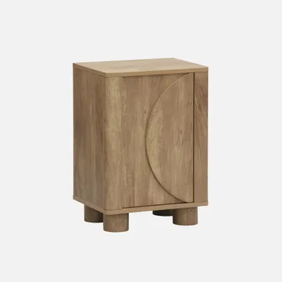 Produktbild von sweeek - Nachttisch mit Holzdekor und 1 umkehrbaren Tür