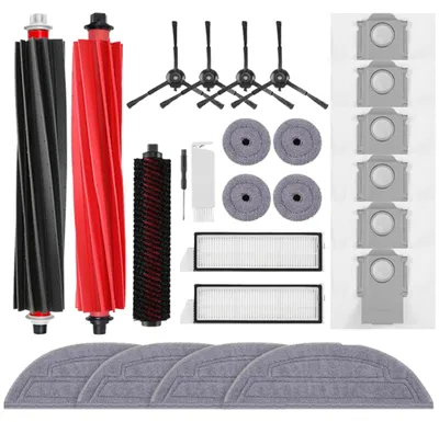 Produktbild von 25er Roborock S8 MaxV Ultra Ersatz Teile Seiten Bürste Beutel Filter Wisch Mopp