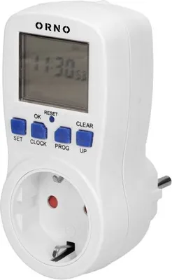 Zdjęcie produktu dla Gniazdo programowalne ORNO OR-PRE-409(GS), schuko, 230V, 16A