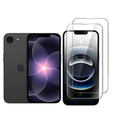 Produktbild von CLM-Tech 2er Set Schutzfolie kompatibel mit iPhone 17e - Panzerfolie Panzerglas Crystal Clear - Displayschutz 9H Glas - Folie kristallklar 2X Stück