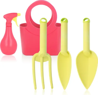 Produktbild von com-four® Gartenwerkzeug-Set – Gartenhelfer mit Sprühflasche und Tragetasche – Leichtes Pflanzwerkzeug für junge Gärtner und ältere Naturfreunde – Handliche Gartengeräte