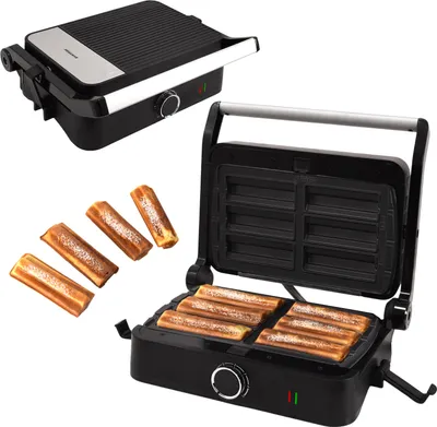 Immagine prodotto di Apparecchio combinato multifunzione con piastre intercambiabili SM-1000W-Toledo Churros Maker