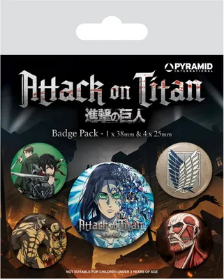 Obrázek produktu pro Attack on Titan Ansteck-Buttons 5er-Pack Season 4