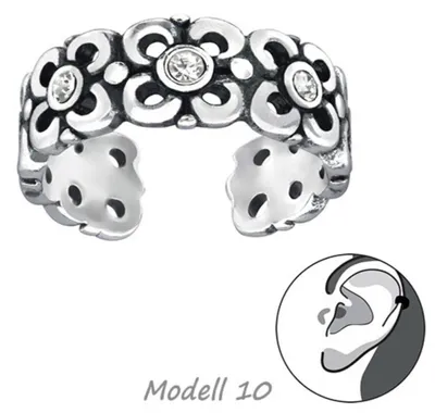 Produktbild von Ohrklemme Silber 925: Ear Cuff Ohrring ohne Loch Modell 10