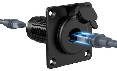 Produktbild von Wandsteckdose für Starlink Gen3 – RJ45 CAT6 Ethernet Buchse auf Buchse Steckdose