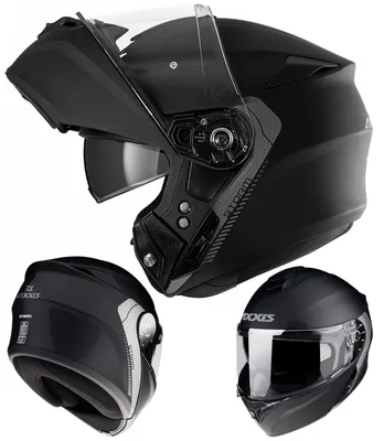 Produktbild von AXXIS Storm Flip-Up Helm, Motorradhelm, Klapphelm, PinLock, Matt Schwarz, Größe M