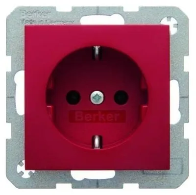 Zdjęcie produktu dla Hager 47438912, Typu F, Czerwony, Duroplast, Plastik, 250 V, 16 A, 50 - 60