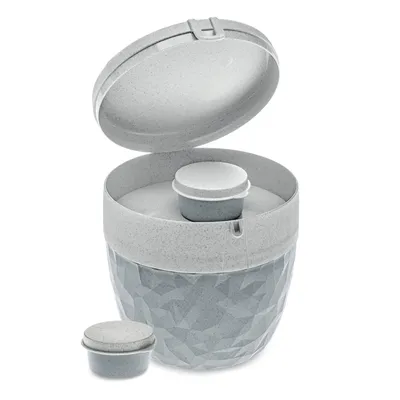 Produktbild von Koziol Bentobox Club, Bento Box, Speisegefäß, Lunchbox, Thermoplastischer Kunststoff, Organic Concrete Grey, 3198672