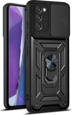 Produktbild von Galaxy Note 20 Hülle mit 360° Drehbarer Magnetische Ring Ständer Halter Dia Kameraschutz TPU Bumper Silikon Schutzhülle für Samsung Galaxy Note 20 5G Schwarz