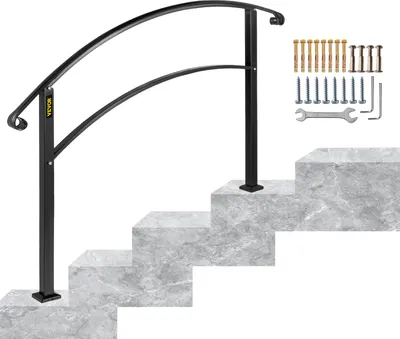 Zdjęcie produktu dla VEVOR Poręcz schodowa z kutego żelaza Black Living Stainless Matt Black NEWEST