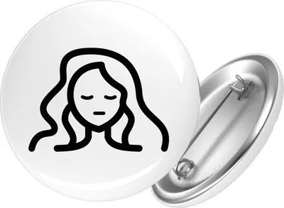 Produktbild von Huuraa Button Jungfrau Sternzeichen Symbol 25mm rund mit Sicherheitsnadel Ansteckbutton Geschenkidee