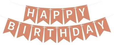 Image de Guirlande "Joyeux Anniversaire" en rose or, 5 mètres, décoration de fête réutilisable