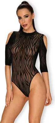 Immagine prodotto di Body trasparente con design a spalla fredda - Zebradruck