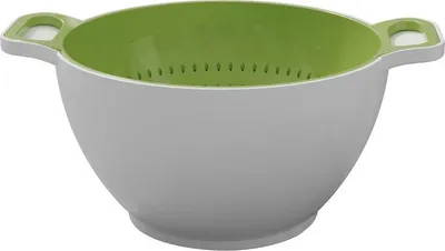 Image de Passoire Bol Duo Vert 24cm 2-en-1, Compact, Vert, 24cm - M - Co