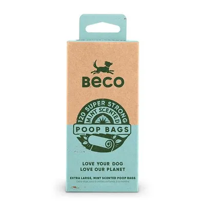 Zdjęcie produktu dla Beco Woreczki na odchody o zapachu mięty pieprzowej, ekologiczne, 120 szt