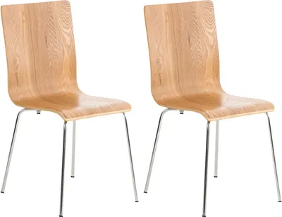 Produktbild von 2er Set Besucherstuhl HLO-CP1 eiche