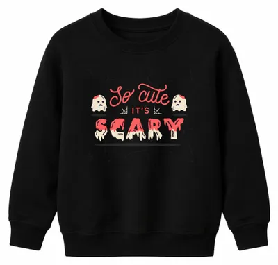 Image de Sweat à capuche pour enfant, motif "Fantôme d'Halloween", très mignon, couleur noire, taille 152