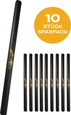 Produktbild von 10er Pack Escrima Safety Trainingsstock 65 cm schwarz Drachenmotiv mit Schaumstoffbezug