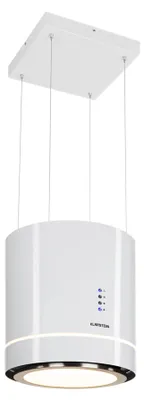 Zdjęcie produktu dla KlarsteinTron Ambience, okap kuchenny wyspowy, pochłaniacz, Ø 38 cm, 540 m³/h, LED, kolor biały