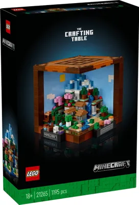 Produktbild von LEGO Minecraft Die Werkbank Bauset, Videospiel-Set mit 8 Figuren, darunter Steve, Alex, Kreaturen und Biomen, Modell zum 15-jährigen Jubiläum, Geschenk-Idee für Erwachsene, Männer & Frauen 21265