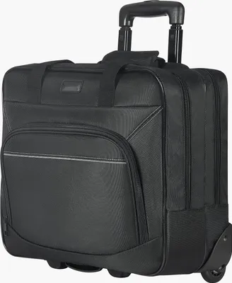 Zdjęcie produktu dla Torba na laptopa - Torba na laptopa Teczka - Do notebooków o przekątnej 39,6 cm - Z kółkami - Teleskopowa rączka - Do biura i podróży