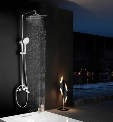 Produktbild von Douchesysteem mit Thermostat und 10"-Hochdruckdusche für optimale Duscherfahrung