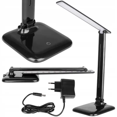 Image de Masterled Lampe de bureau LED tactile noire réglable 9W