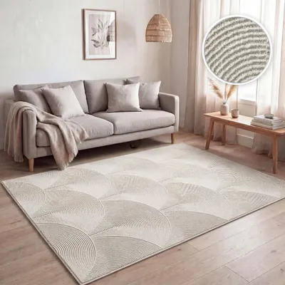Immagine prodotto di Tappeto soggiorno, moderno motivo geometrico astratto, effetto 3D dimensioni 200x280 cm