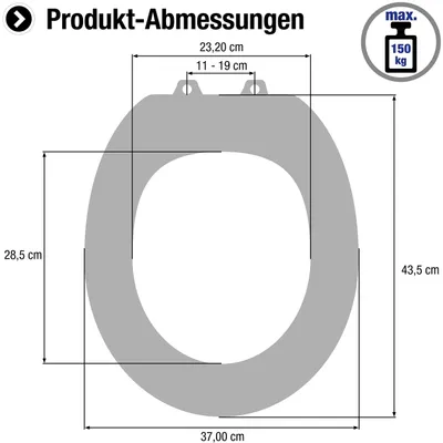 Produktbild von Cornat WC-Sitz "Black Shining", LED-Beleuchtung