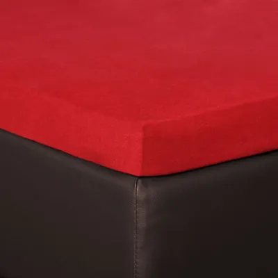 Produktbild von Bettwaren-Shop Topper Spannbettlaken Hausmarke Vario 90x190 - 100x220 cm rot