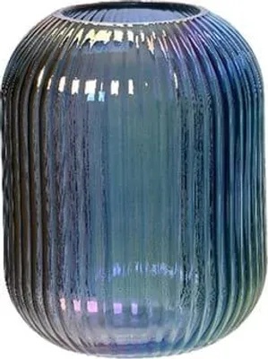Obrázok produktu pre Blumenvase - irisierend - blau - ca. 12 x 15 cm - 1 Stück
