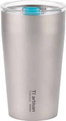 Obrázek produktu pro Outdoorový titanový hrnek, dvoustěnný, kempingový hrnek na pivo, 500 ml, hrnek na vodu s okrajem