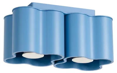 Productafbeelding van Plafondlamp OVIO 2 azuurblauw GU10 2xGU10 10W aluminium 12x12x24,5cm Sollux Lighting
