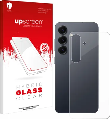 Produktbild von upscreen Schutzglas für Samsung Galaxy S25 (Rückseite) Schutzfolie Panzer Folie Glas Display Schutz klar