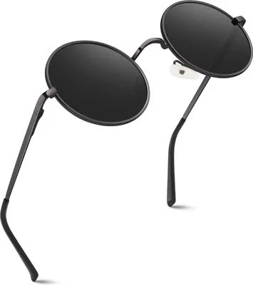 Image de Lunettes de soleil rétro polarisées rondes UV400 Hommes Femmes Protection