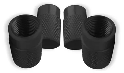Produktbild von 4er-Set Aluminium-Ventilkappen für Reifen, schwarz FLZ.RAZ295