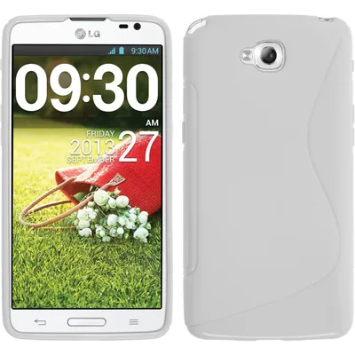 Produktbild von PhoneNatic Case kompatibel mit LG G Pro Lite - weiß Silikon Hülle S-Style + 2 Schutzfolien