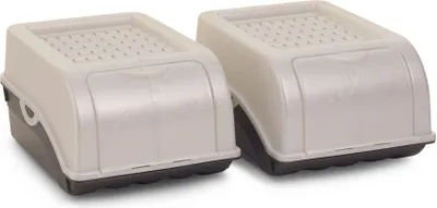 Produktbild von Novaliv 2x Klein 3,5 L Zwiebeltopf perlmut Zwiebelbox Knoblauchtopf Aufbewahrungsbox Vorratsdose Gemüsebox