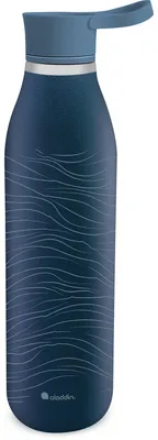 Produktbild von ALADDIN CityLoop Isolierflasche, 0,6L, Navy-Blau + Print