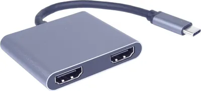 Produktbild von PremiumCord MST Adapter USB-C auf 2x HDMI, USB3.0, PD, 4K und FULL HD 1080p Auflösung,
